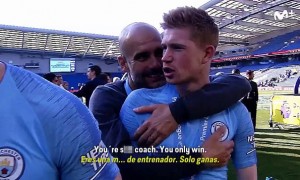 秀恩爱?德布劳内调戏瓜帅:狗屎教练 只会赢球